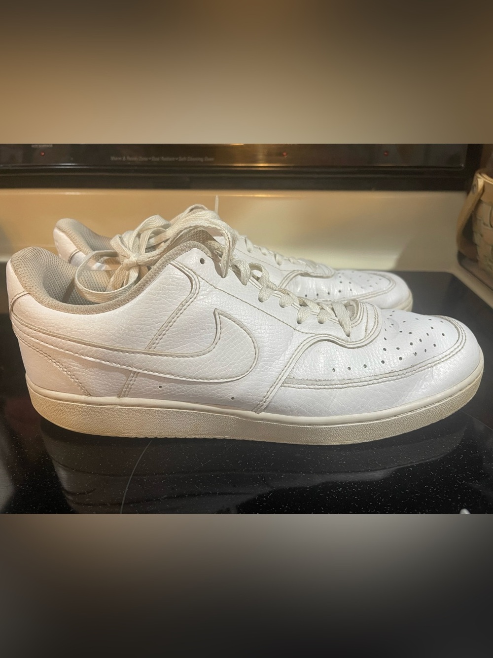 Nike Court Vision Low triple white sneakers size 10.5 men’s preloved
